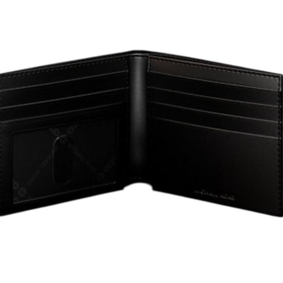 Michael Kors Cooper Ombré Signature Logo Billfold Wallet Black White NEW - Picture 4 of 7